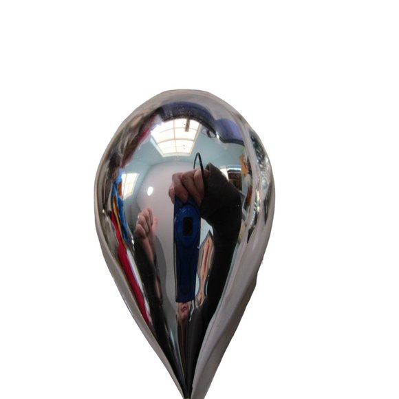 Dillards Trimmings Mercury Style Ornaments Silver Teardrop Blue Reflector NIB - Picture 13 of 16